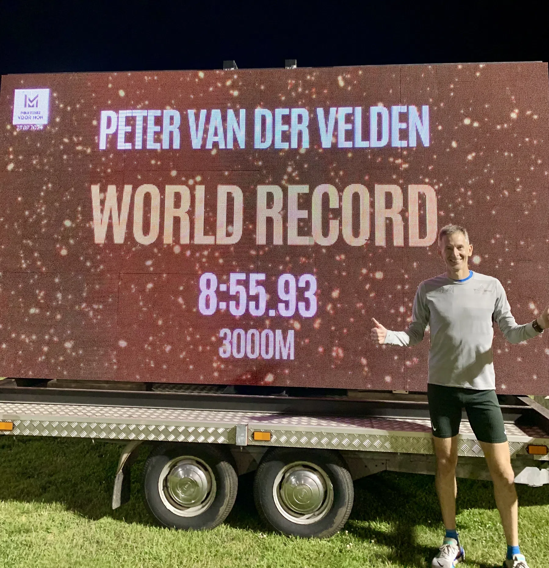 Peter trots op zijn wereldrecord